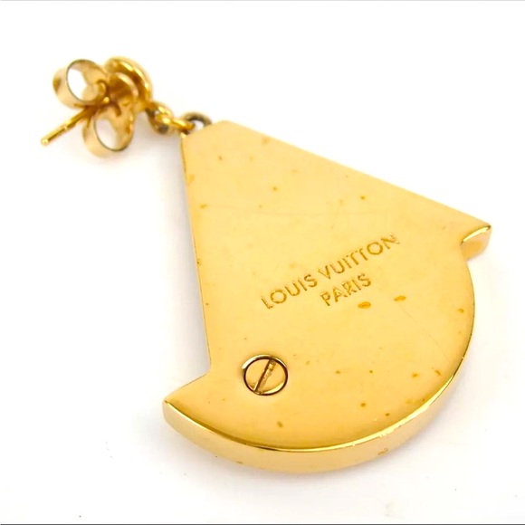 Authentic LOUIS VUITTON Brookdreil Float Your Boat earring metal W/ box - Picture 3 of 11